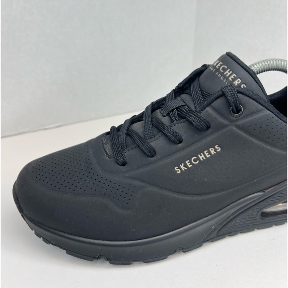 Sketchers Uno-Stand On Air Womens Sz 10M All Black 73690 Superb Barely Worn! - Picture 6 of 16